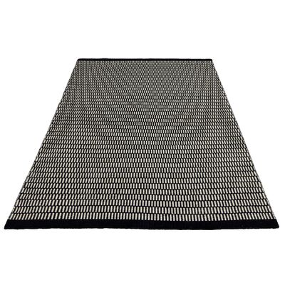 Tammi villamatto 160x230 cm musta/valkoinen